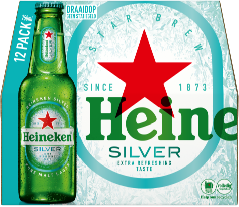 Heineken Silver 12pack monoflesjes met draaidop Heineken Silver 12pack monoflesjes met draaidop